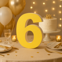 Numero 6 in Polistirolo Personalizzabile per Eventi e Decorazioni