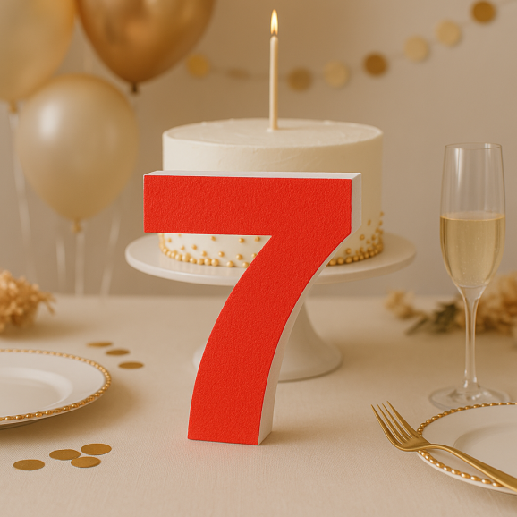 Numero 7 in Polistirolo Personalizzabile per...