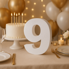 Numero 9 in Polistirolo Personalizzabile per Eventi e Decorazioni
