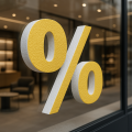 Simbolo Percentuale % in Polistirolo Personalizzato
