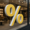 Simbolo Percentuale % in Polistirolo Personalizzato