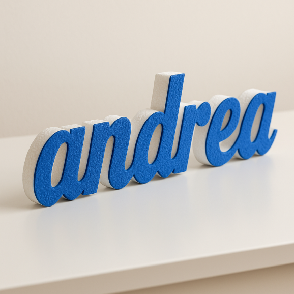 ANDREA nome in polistirolo - Ristella - Blu -...