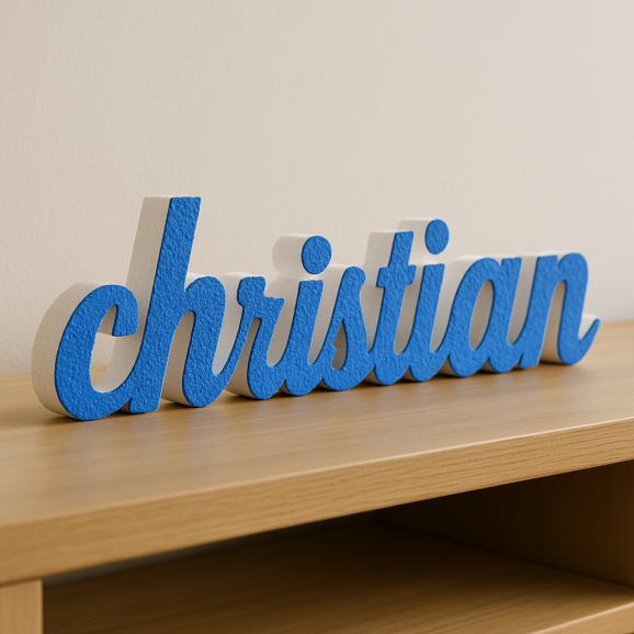 CHRISTIAN nome in polistirolo - Ristella - Blu...
