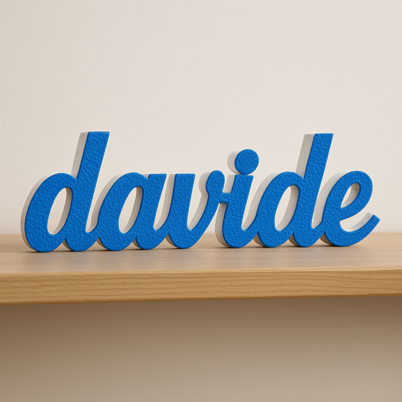 DAVIDE nome in polistirolo - Ristella - Blu -...