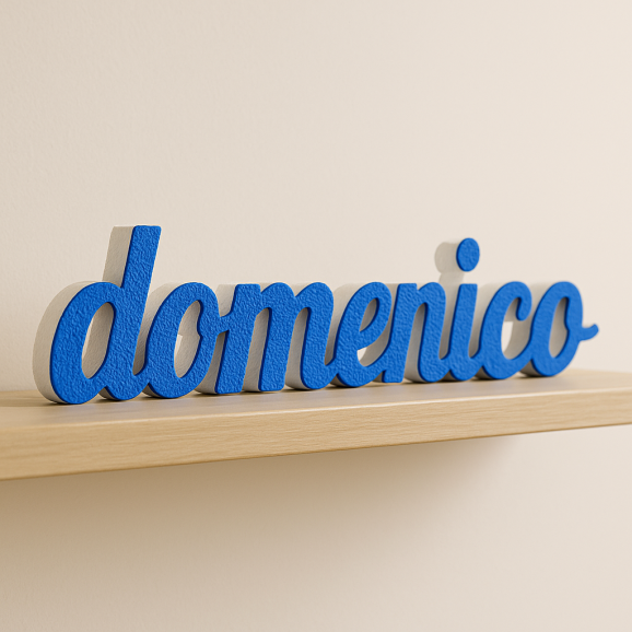 DOMENICO nome in polistirolo - Ristella - Blu -...