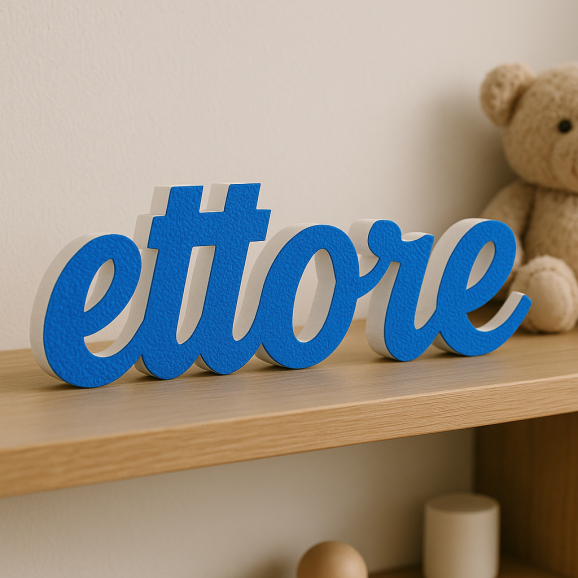 ETTORE nome in polistirolo - Ristella - Blu -...
