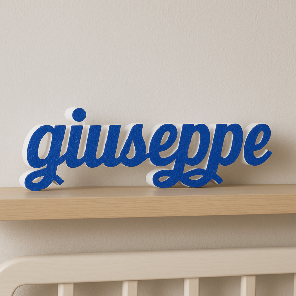 GIUSEPPE nome in polistirolo - Ristella - Blu -...