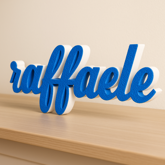 RAFFAELE nome in polistirolo - Ristella - Blu -...