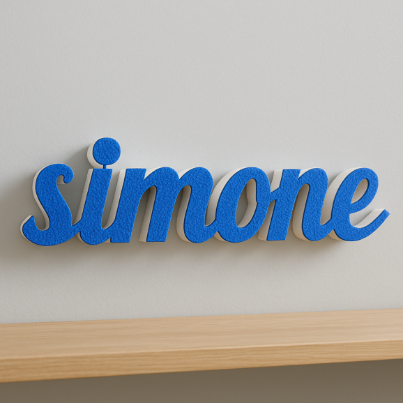 SIMONE nome in polistirolo - Ristella - Blu -...