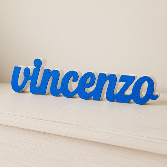 VINCENZO nome in polistirolo - Ristella - Blu -...