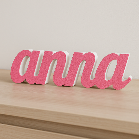 ANNA nome in polistirolo - Ristella - Rosa -...