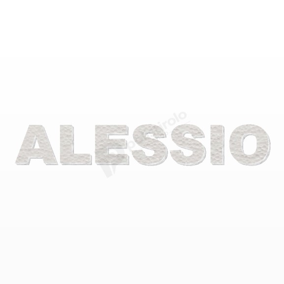 ALESSIO nome in polistirolo - Arial - Bianco - Senza base