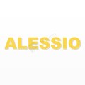 ALESSIO nome in polistirolo - Arial - Giallo - Senza base