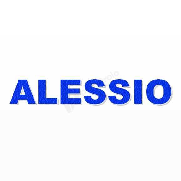 ALESSIO nome in polistirolo - Arial - Blu - Senza base