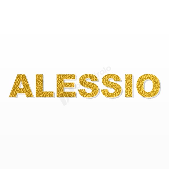 ALESSIO nome in polistirolo - Arial - Oro - Senza base