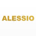 ALESSIO nome in polistirolo - Arial - Oro - Senza base