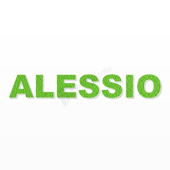 ALESSIO nome in polistirolo - Arial - Verde - Senza base