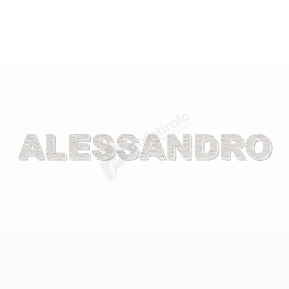 ALESSANDRO nome in polistirolo - Arial - Bianco - Senza base