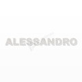 ALESSANDRO nome in polistirolo - Arial - Bianco - Senza base