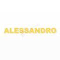 ALESSANDRO nome in polistirolo - Arial - Giallo - Senza base