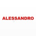ALESSANDRO nome in polistirolo - Arial - Rosso - Senza base