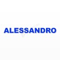 ALESSANDRO nome in polistirolo - Arial - Blu - Senza base