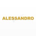 ALESSANDRO nome in polistirolo - Arial - Oro - Senza base