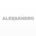 ALESSANDRO nome in polistirolo - Arial - Argento - Senza base