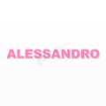 ALESSANDRO nome in polistirolo - Arial - Rosa - Senza base
