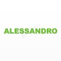 ALESSANDRO nome in polistirolo - Arial - Verde - Senza base