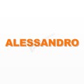 ALESSANDRO nome in polistirolo - Arial - Arancione - Senza base