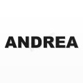 ANDREA nome in polistirolo - Arial - Nero - Senza base