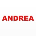 ANDREA nome in polistirolo - Arial - Rosso - Senza base