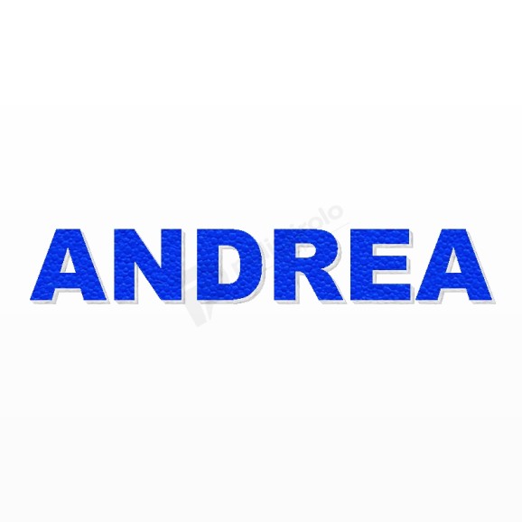 ANDREA nome in polistirolo - Arial - Blu - Senza base