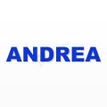 ANDREA nome in polistirolo - Arial - Blu - Senza base