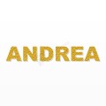 ANDREA nome in polistirolo - Arial - Oro - Senza base