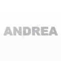 ANDREA nome in polistirolo - Arial - Argento - Senza base