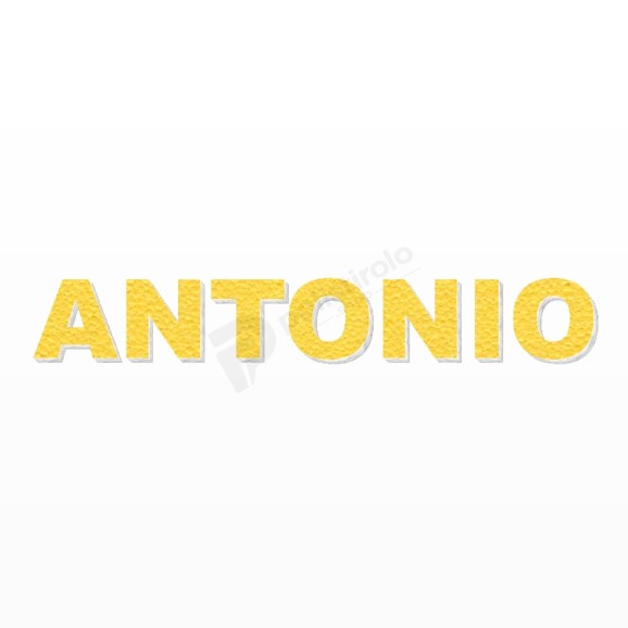 ANTONIO nome in polistirolo - Arial - Giallo - Senza base