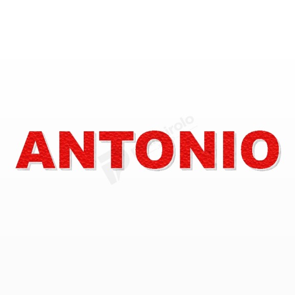 ANTONIO nome in polistirolo - Arial - Rosso - Senza base