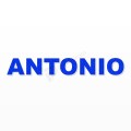 ANTONIO nome in polistirolo - Arial - Blu - Senza base