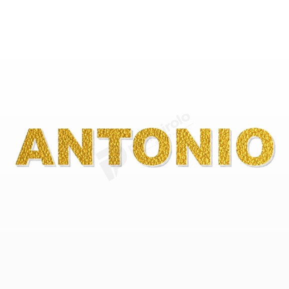 ANTONIO nome in polistirolo - Arial - Oro - Senza base
