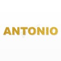ANTONIO nome in polistirolo - Arial - Oro - Senza base
