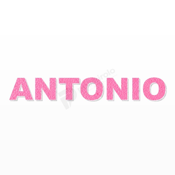 ANTONIO nome in polistirolo - Arial - Rosa - Senza base