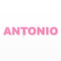 ANTONIO nome in polistirolo - Arial - Rosa - Senza base