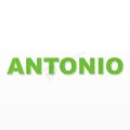 ANTONIO nome in polistirolo - Arial - Verde - Senza base