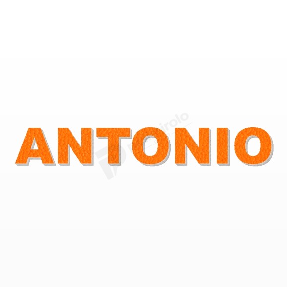 ANTONIO nome in polistirolo - Arial - Arancione - Senza base