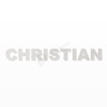 CHRISTIAN nome in polistirolo - Arial - Bianco - Senza base