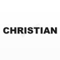 CHRISTIAN nome in polistirolo - Arial - Nero - Senza base