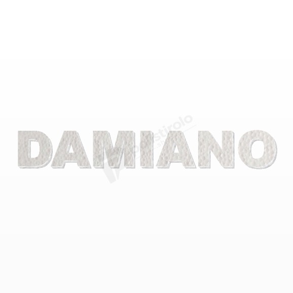 DAMIANO nome in polistirolo - Arial - Bianco - Senza base