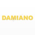 DAMIANO nome in polistirolo - Arial - Giallo - Senza base